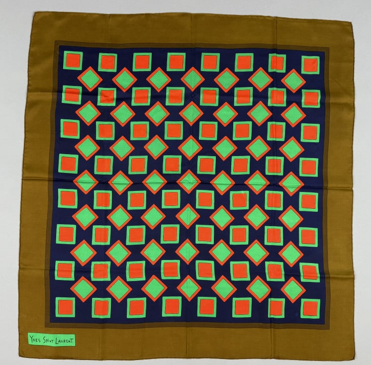 Vintage 1970s Yves Saint Laurent Silk Scarf (1 of 5)
