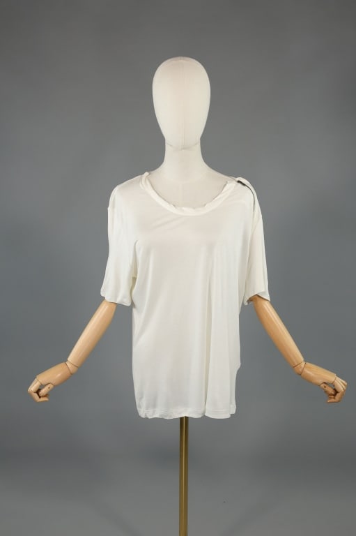 Vintage 1990s Bottega Veneta Zippered T-Shirt Top (1 of 8)