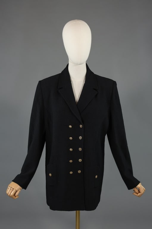 Vintage 1990s St. John Boucle Knit Blazer Jacket (1 of 9)