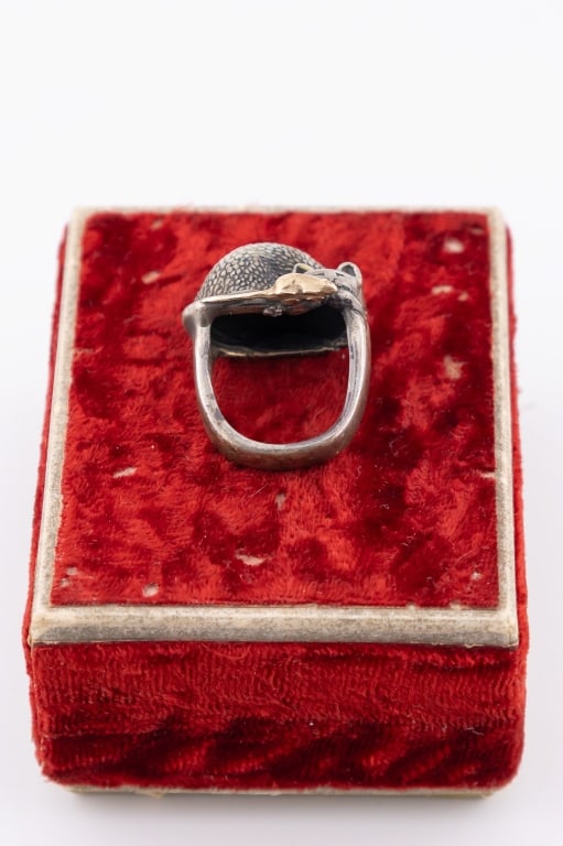 James Yesberger Cat & Mouse Sterling & 14kt Gold - 7