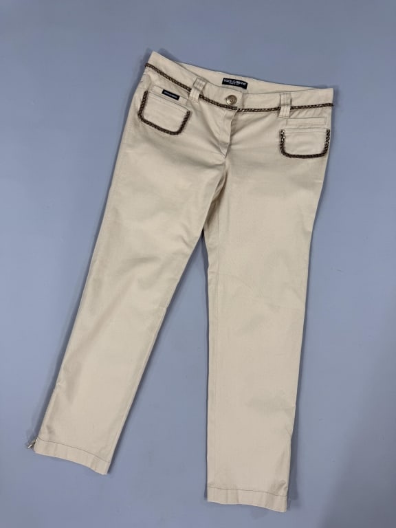 Vintage 2000s Dolce & Gabbana Chain Trim Pants (1 of 9)