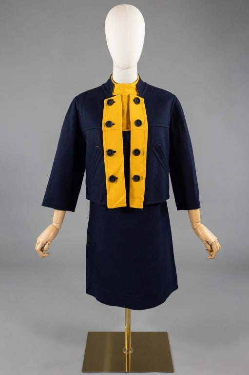 Vintage 1960s Pierre Cardin Wool Felt Dress Set (1 of 10)