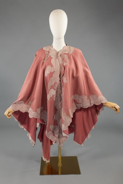 Vintage Lee Menichetti Leather Leaf Shawl Cape (1 of 8)