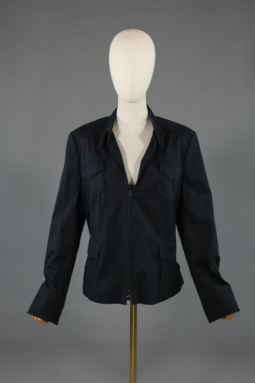Vintage 1990s Akris Punto Zip Front Cotton Jacket (1 of 9)