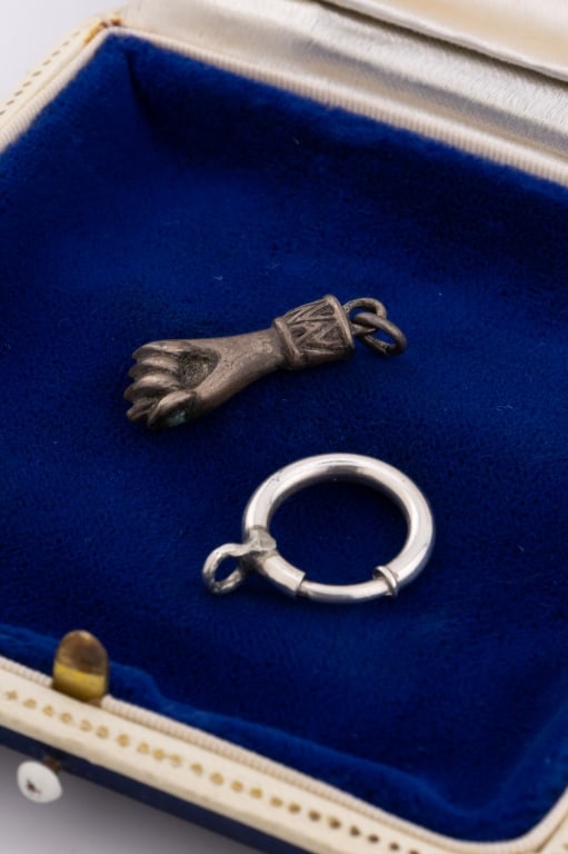 Vintage Silver Figa & Antique Sterling Spring Ring (1 of 5)