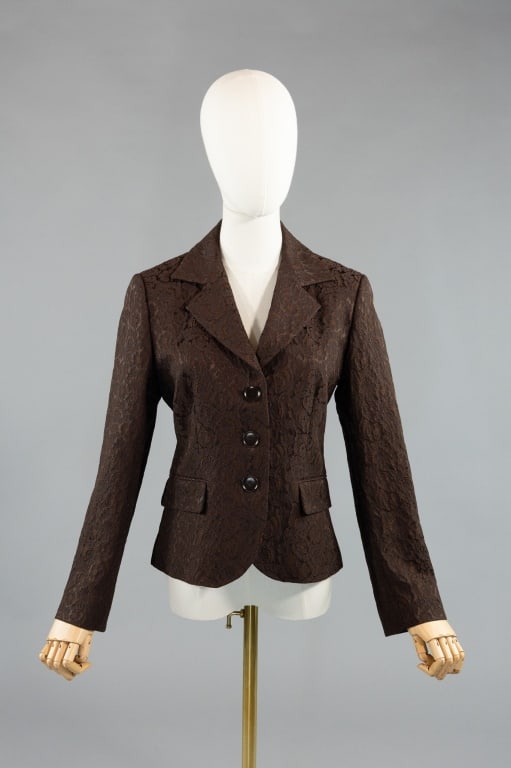 Vintage 1990s MaxMara Floral Brocade Blazer Jacket (1 of 6)