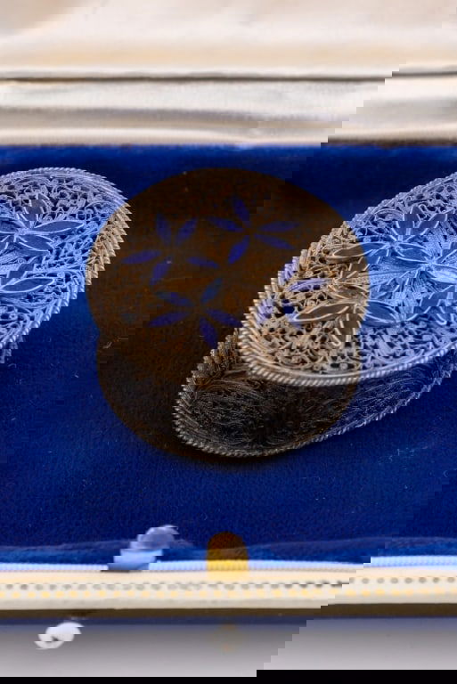 Antique Handmade Silver Filigree Wirework Box (1 of 9)