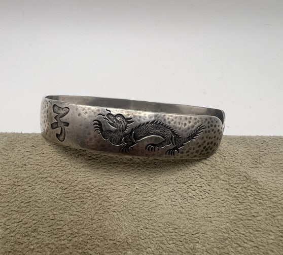 Antique 1921 / 1924 Chinese Export Silver Bracelet (1 of 14)