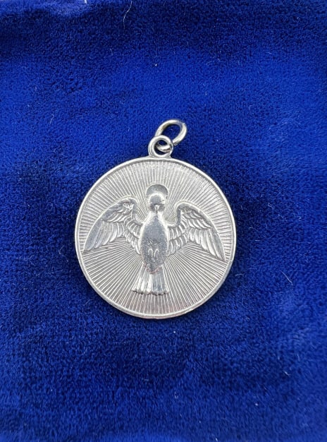 Vintage Sterling Silver Religious Dove Charm (1 of 6)