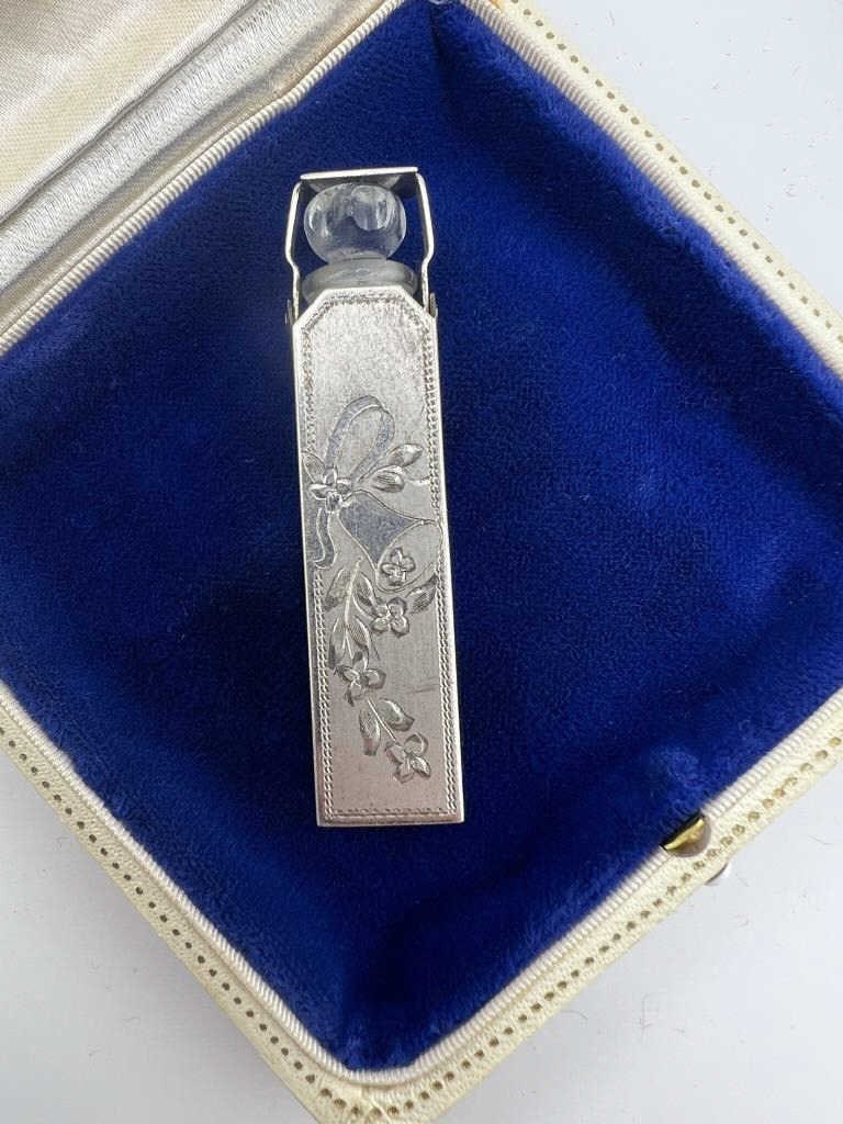 Vintage Sterling Silver Perfume Flask Pendant (1 of 8)