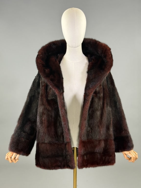 Vintage 1950s Brown Mink Fur Coat Jacket (1 of 11)