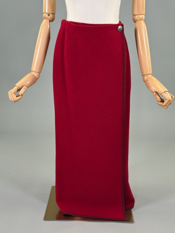 Vintage 1990s Ralph Lauren Country Wool Wrap Skirt (1 of 7)