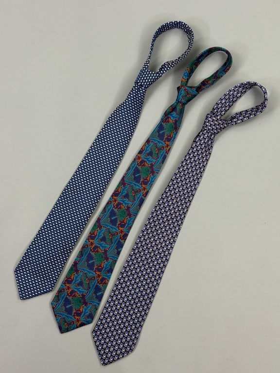 Collection Three Vintage Designer Silk Neck Ties (1 of 11)