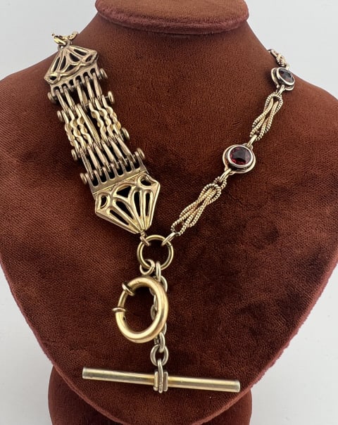 Unique Gold Filled Necklace Chain w Charm Holder (1 of 9)