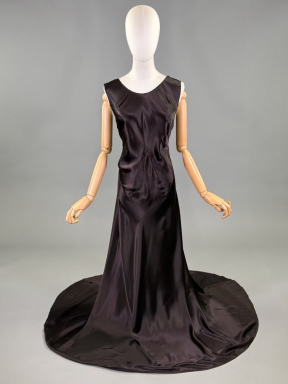 Vintage 1930s Satin Art Deco Bias Evening Gown (1 of 12)