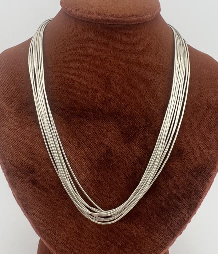 Native American Sterling Liquid Silver Necklace (1 of 8)