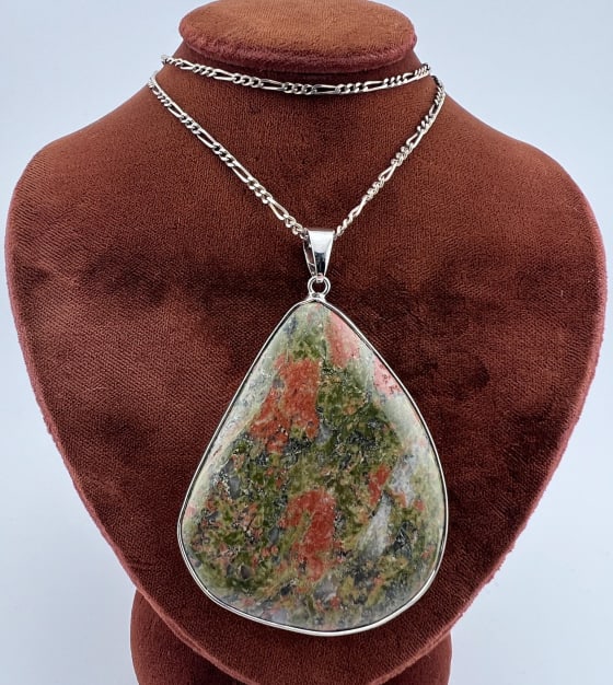 Native American Jasper Pendant on Sterling Chain (1 of 8)