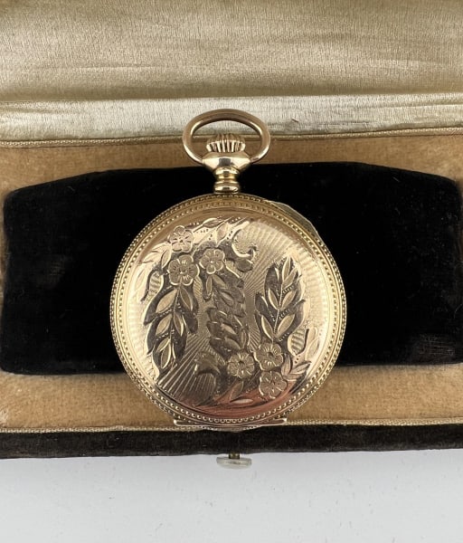 Antique Gold Filled Pocket Watch Locket Pendant (1 of 8)