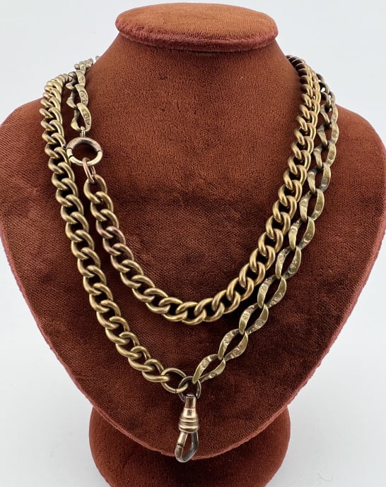 Antique 19th C Victorian Watch Chain Necklace (1 of 7)