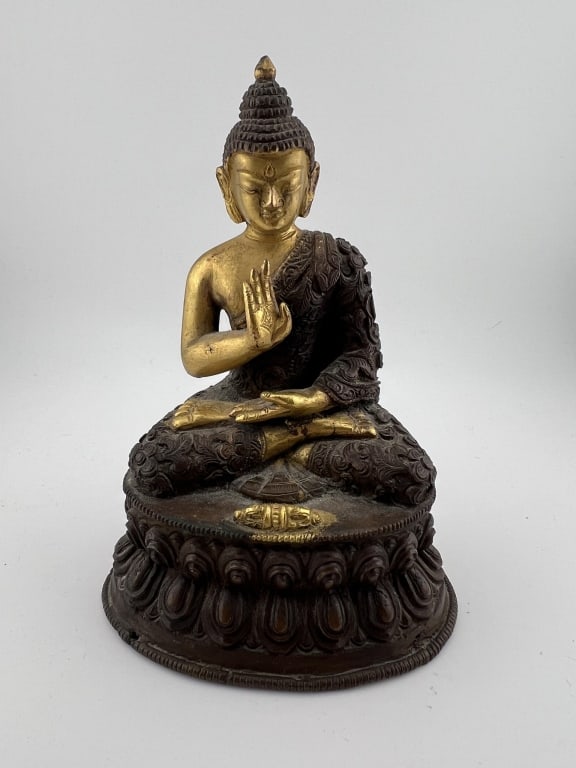 Antique Southeast Asian Gilt Bronze Buddha Statue (1 of 11)