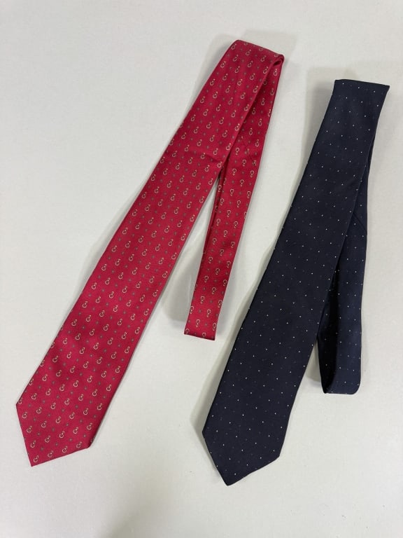Two Vintage Jeanne Lanvin Men's Neck Ties (1 of 8)