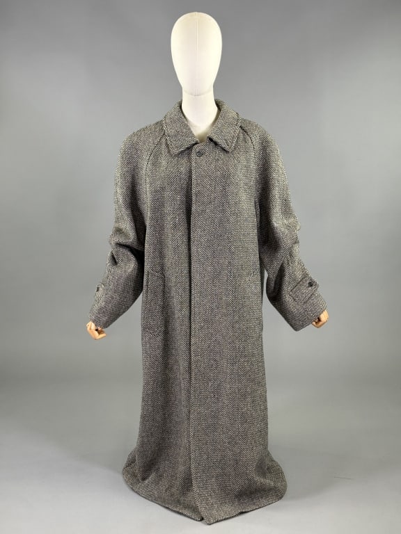 Vintage 1980s Burberry's Woven Wool Coat Jacket (1 of 10)