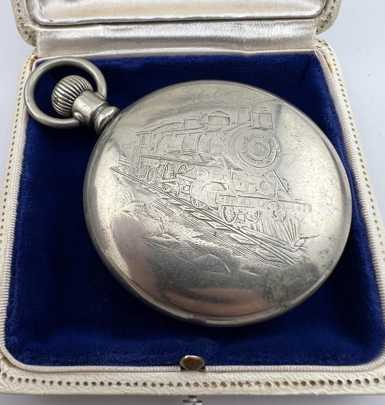 Antique Large Scale Train Conductor's Pocket Watch (1 of 10)