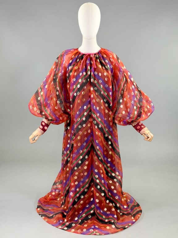 Vintage 1960s Tina Leser Polka Dot Stripe Dress (1 of 14)