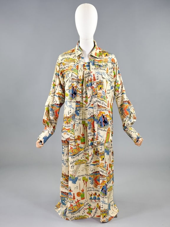 Vintage 1990s Hawaiian Novelty Print Dress Set (1 of 14)