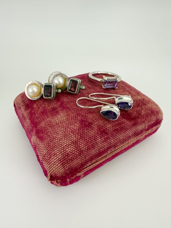 Collection Sterling Amethyst Pearl Garnet Jewelry (1 of 18)