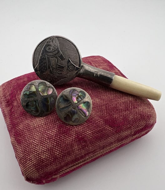 Vintage Native American Sterling & Abalone Jewelry (1 of 7)