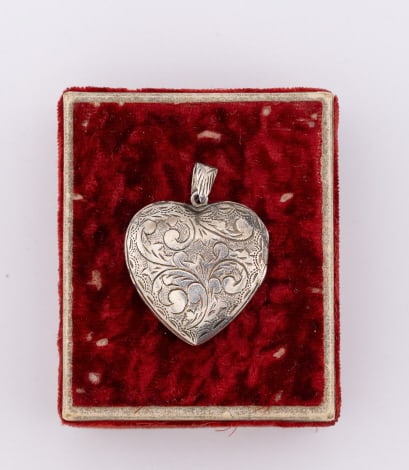 Vintage Sterling Silver Heart Necklace Pendant (1 of 8)