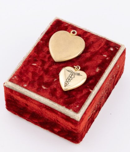 Antique & Vintage Gold Filled Heart Locket Pendant (1 of 8)