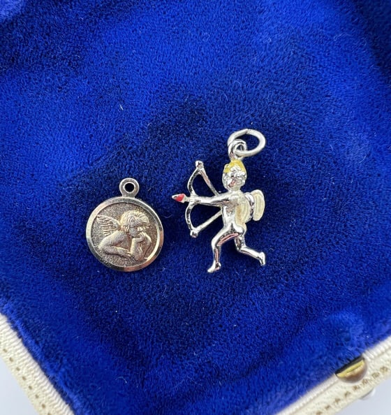 Sterling Silver Figural Cupid Necklace Pendant (1 of 7)