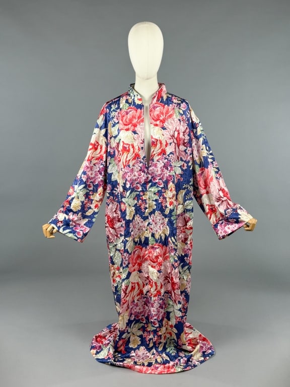 Vintage 1980s Mary McFadden Floral Smock Dress (1 of 11)