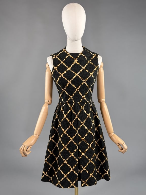 Vintage 1960s Donald Brooks Check Pattern Dress (1 of 8)