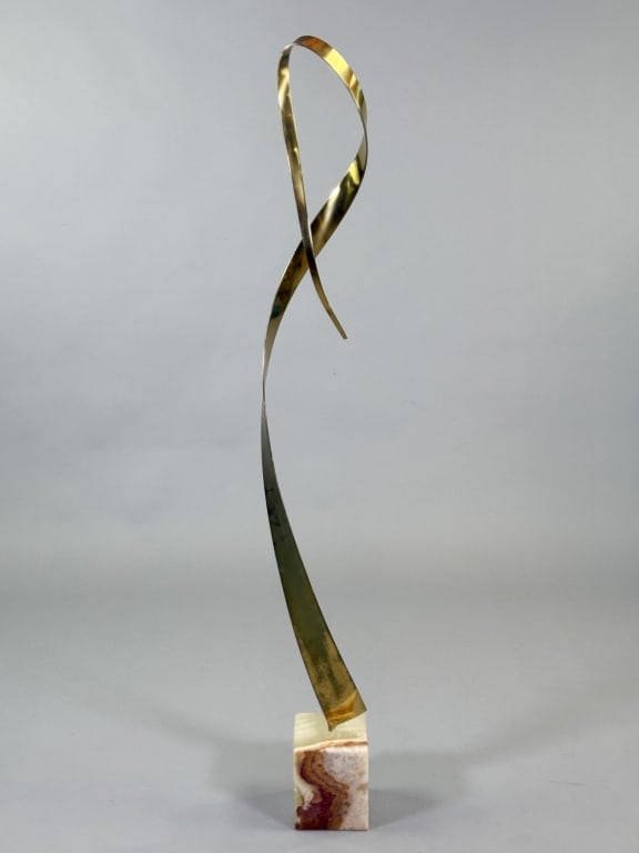 Signed Curtis Jere Abstract Statue on Onyx Base (1 of 16)