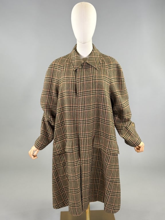 Vintage Robert Hirst England Wool Plaid Swing Coat (1 of 12)