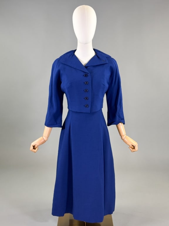 Vintage 1950s Pauline Trigere Linen Dress Set (1 of 12)