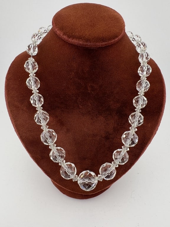 Antique Sterling Silver & Rock Crystal Necklace (1 of 6)