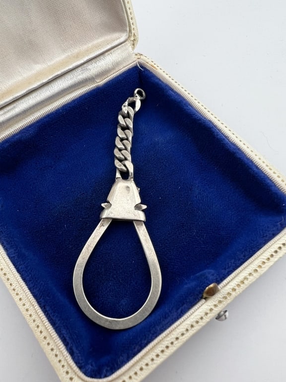 Antique Sterling Silver Key Chain or Charm Holder (1 of 6)