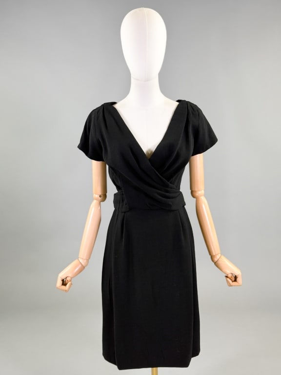 Vintage 1960s Chloe Paris Wool Crepe Day Dress (1 of 9)
