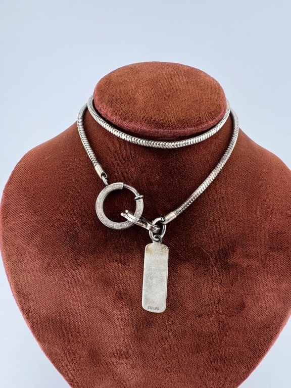 Antique Art Deco Sterling Watch Chain Necklace (1 of 5)