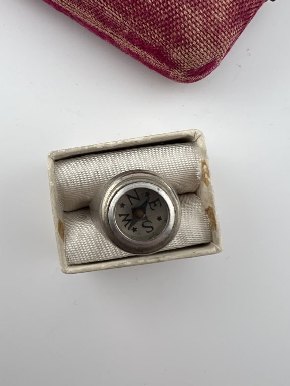 Vintage Working Compass Ring in Adjustable Size - 2