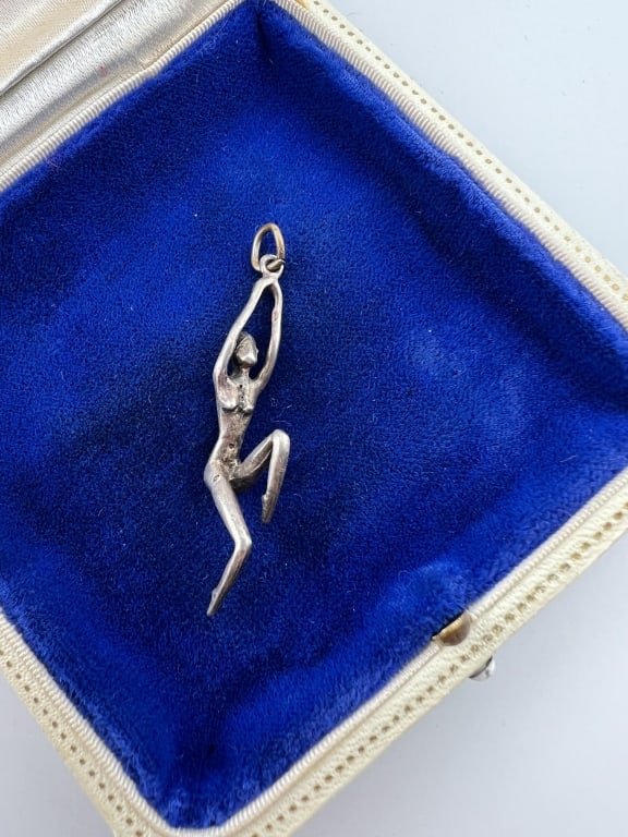Sterling Silver Modernist Nude Woman Pendant (1 of 5)