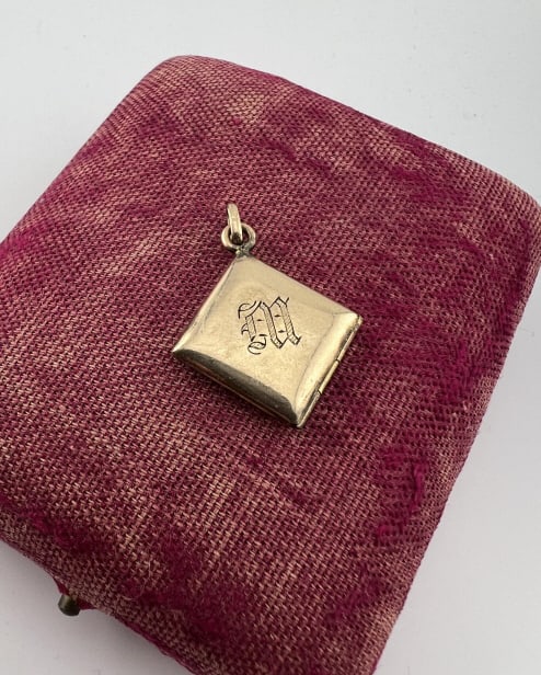 Antique Yellow Gold Masonic Motif Locket Pendant (1 of 6)