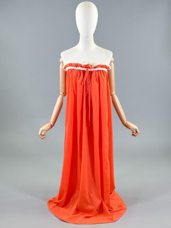 Vintage 1970s Geoffrey Beene Strapless Dress (1 of 9)