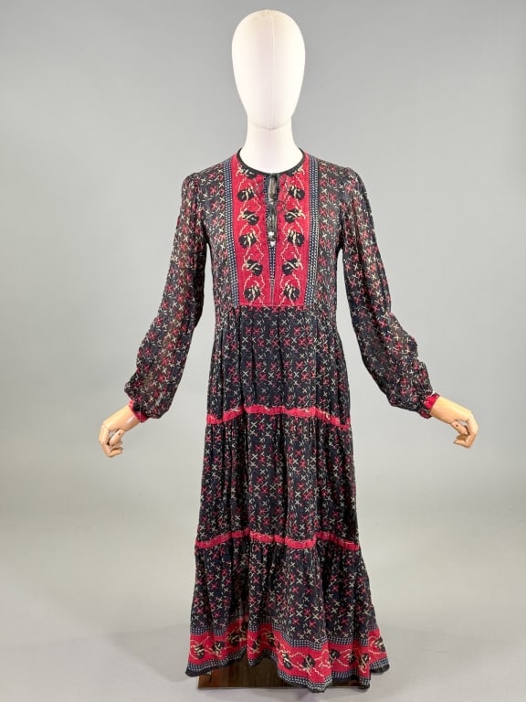 Vintage 1970s Indian Cotton Printed Dress (1 of 10)