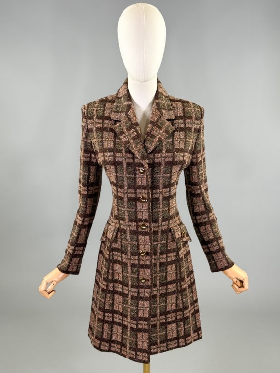 Vintage St. John Collection Knit Plaid Suit Dress (1 of 8)