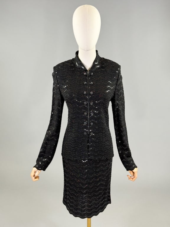 Vintage St. John Couture Knit Sweater Skirt Set (1 of 8)